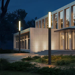 Landscape Outdoor Lawn Lamp Waterproof IP65 Driveway Yard Lighting Round Pole <strong>Street</strong> Post Top <strong>Light</strong> Led Solar Garden <strong>Light</strong> - Product Image 3