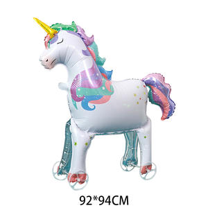 Nouveaux Ballons en Aluminium 4D Géants pour Enfants, Modèles Animaux Dinosaures Voiture Dessin Animé avec Roues, Ballons Animaux Ambulants pour Événements et Décoration de Fête - Product Image 1