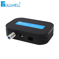 Fullwell FWR-1000GSD Nodo Óptico de Filtro con Carcasa de Plástico Negra para Interiores, Receptor Óptico de Filtro FTTH HFC con Adaptador de Corriente para EE. UU./UE