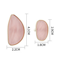 Palette de mélange pour nail art en gros, palette annulaire en résine imitation agate à bord doré