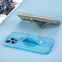 Couverture de téléphone portable de mode support de béquille pliable support de poignée de doigt personnalisé étuis de téléphone portable antichoc pour iphone