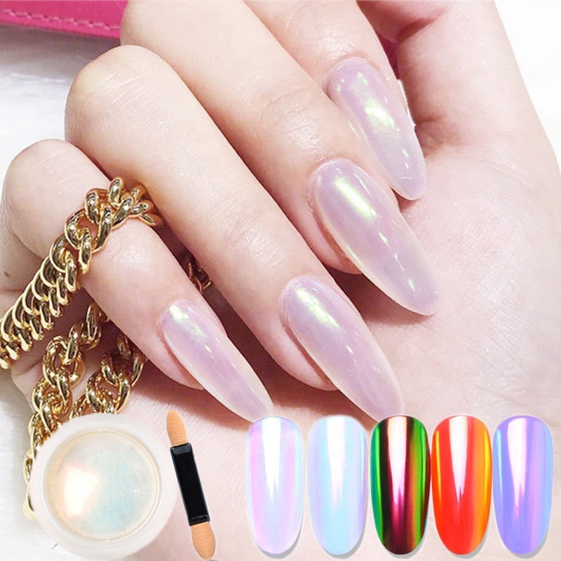 Mermaid Pigment Aurora Hologram – Holografisches Glitzerpigment Für Nails – Ca. 0,5 G