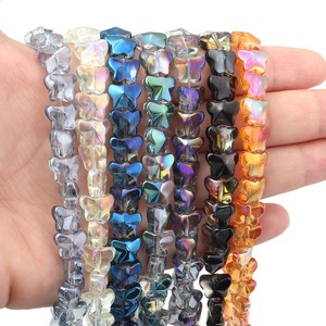 Cuentas Sueltas Irregulares de Vidrio en Forma de Gota de <span class=keywords><strong>Agua</strong></span>, Mariposa y Rosa para la Fabricación de Joyas, Pulseras, Pendientes y Collares - Product Image 1