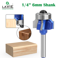 LAVIE Fresa de recorte de alta calidad con vástago de 6mm (1/4'), 4 filos R1 R2 R3 para carpintería H07051Z4T3A