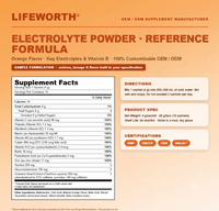 Poudre d'hydratation instantanée Lifeworth Sports - Mélange de boisson électrolytique avec ginseng, vitamines, compatible Keto - Vente en gros OEM ODM