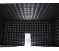 Tente gonflable de Cube de glace noire de taille personnalisable de haute qualité pour le cinéma mobile