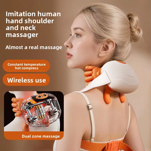 Massaggiatore Elettrico per Collo 2026FY9125: Modalità di Compressione a Caldo e Impastamento, Batteria da 2000mAh, Controllo Timer - Certificato CE/FCC, Arancione - Product Image 3