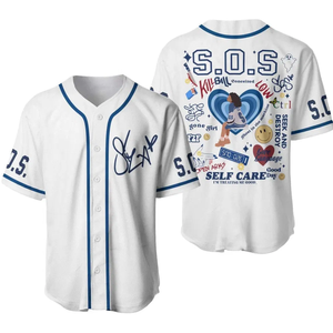 Tontons Factory, uniforme deportivo con cuello en V y botones personalizado, camiseta de béisbol a rayas transpirable, número de nombre estirado para hombres - Product Image 1