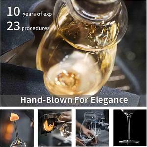 Verres à vin en cristal avec Logo personnalisé soufflé à la main, verres à <span class=keywords><strong>Champagne</strong></span> pour Restaurant hôtel - Product Image 4