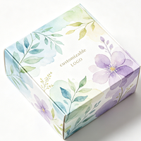 Leichte Aquarell-Botanik Weiße Kartonbox mit Maßgefertigtem Inneneinsatz und Spot-UV-Veredelung für Naturkosmetik und Handgemachte Seifenverpackung