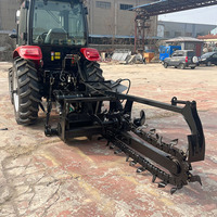 Zanjadora de Cadena Profesional Accionada por Tractor para Excavación de Zanjas Agrícolas, Colocación de Tuberías y Cables, y Riego