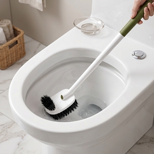 <span class=keywords><strong>Brosse</strong></span> de toilette antibactérienne à prix d'usine, petite <span class=keywords><strong>brosse</strong></span> de toilette bicolore en PP à suspendre avec poils antibactériens et double extrémité - Product Image 2