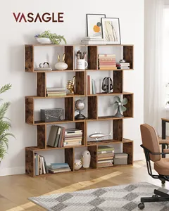 VASAGLE étagère à 5 niveaux en bois autoportante rangement décoratif étagères bibliothèque
