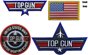 Top Gun Flugzeug bestickt umwelt freundliche Filz Spitze PVC <span class=keywords><strong>Hook</strong></span> & <span class=keywords><strong>Loop</strong></span> Kleidungs stück Patch für Armband - Product Image 6