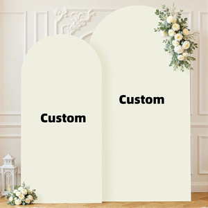 Custom Design <strong>Arch</strong> Stand <strong>Stretch</strong> Spandex Cover Backdrop for Happy Birthday Wedding Baby Shower Party Decoration - Product Image 1