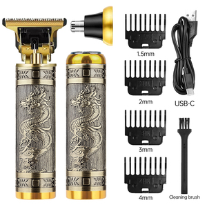 Kit de Afeitadora Eléctrica Recargable <span class=keywords><strong>para</strong></span> Hombre al por Mayor <span class=keywords><strong>para</strong></span> Uso Doméstico con Recortador de Vello de <span class=keywords><strong>Nariz</strong></span> <span class=keywords><strong>y</strong></span> <span class=keywords><strong>Orejas</strong></span>, Cuerpo de Metal <span class=keywords><strong>y</strong></span> Cuchilla en T - Product Image 5