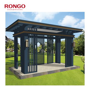 Pérgola de Aluminio de Estilo Chino Hecha a Mano y Personalizada, con Recubrimiento en Polvo e Impermeable, para Experiencias Culturales en el Jardín - Product Image 1