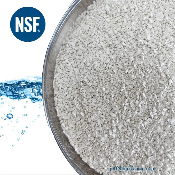 Le principal fabricant chinois NSF a adopté l'hypochlorite de calcium granulaire 14-50 mesh