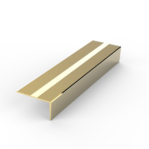 Perfiles de Aluminio Dorado Resistentes, Antideslizantes, para Protección de Bordes de Escaleras - Product Image 3