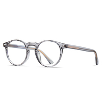 Montures optiques en cristal de marque pour femmes, forme ronde, anti-lumière bleue, montures de lunettes transparentes