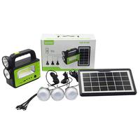 Générateur solaire, alimentation extérieure, mini panneau solaire, système d'éclairage LED avec 3 ampoules