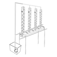 Systèmes de culture hydroponique pour la maison, tour de jardinage verticale moderne suspendue avec lumière LED pour légumes-feuilles