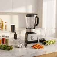 Professionele, duurzame, draagbare, heavy-duty elektrische blender/voedselprocessor van roestvrij staal en kunststof, met variabele snelheid en milieuvriendelijk.