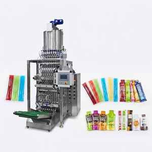 Máquina automática <span class=keywords><strong>de</strong></span> envasado <span class=keywords><strong>de</strong></span> múltiples carriles con sellado trasero para barritas <span class=keywords><strong>de</strong></span> helado, helados, zumos <span class=keywords><strong>de</strong></span> frutas líquidos y gelatinas <span class=keywords><strong>de</strong></span> 20ml y 30ml, bajo precio - Product Image 1