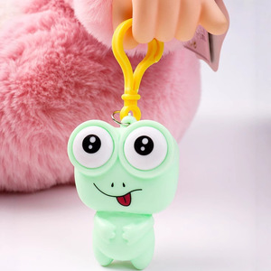 New Kawaii 11cm <b>Frog</b> Poping Eyes Keychain Pendant Silicone Decompression Toys for Kids Adults Squeeze Toy for Kids Adults for - Product Image 1