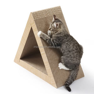 Afneembare Driehoek 6-zijdig Gebruik Duurzaam Papier Materiaal Assembleren Kattenkrasbord - Product Image 3