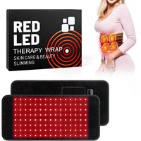Ceinture lombaire transfrontalière à lumière rouge, 120 perles LED, bande lumineuse LED domestique, ceinture de soutien lombaire multifonctionnelle, masseur de taille