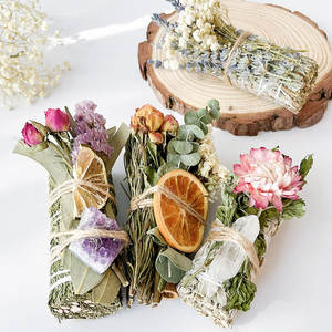 Kit de Limpieza Espiritual con <span class=keywords><strong>4</strong></span> Paquetes de Salvia, Cristales, Palo Santo y Flores Secas, Set de Regalo para Meditación y Relajación - Product Image 2