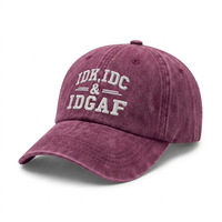 Casquette de baseball unisexe personnalisée avec logo brodé 3D, effet vieilli, couleur unie, style Dad Hat, vente en gros directe usine