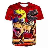 Vente chaude impression 3D Animal dinosaure t-shirts haute qualité sweat surdimensionné logo personnalisé dessin animé à manches courtes t-shirts