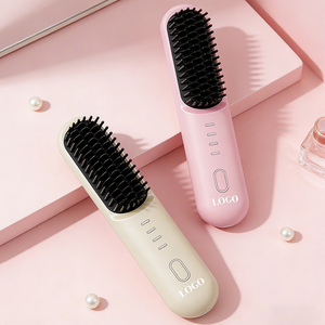 0728 2-in-1 Portable Straightening <b>Comb</b> Anti-scalding Styling Worry-free Hair Brush Lightweight Design Easy <b>Hot</b> - Product Image 1