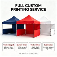 Tente pliante publicitaire pour salon professionnel, avec logo personnalisé imprimé, toile Oxford imperméable 600D, structure en aluminium
