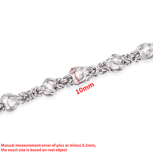 وصل حديثًا: سلسلة لؤلؤية من الفولاذ المقاوم للصدأ Cx B837، مصنوعة يدويًا بتصميم هندسي، لا يتغير لونها، مكونات هيب هوب لصنع قلائد وأساور بنفسك. - Product Image 6