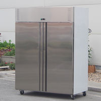 Équipement de cuisine industrielle commerciale, réfrigérateur congélateur à double porte, refroidisseur, ventilateur de refroidissement, commande numérique
