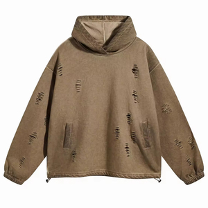 Sudadera con Capucha Unisex Personalizada con Lavado Ácido, Estilo Vintage, Tejido Transpirable de Poliéster/Algodón, Diseño Personalizado, Estilo Urbano Oversize con Bolsillo - Product Image 3