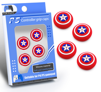 Poignées de pouce analogiques en silicone souple ABS, couvercles anti-poussière pour manette
