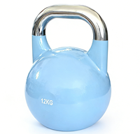 Pesas Rusas de Acero Estándar de Competición para Entrenamiento de Fuerza en Gimnasio, Pesas de Mano Ecológicas para Fitness