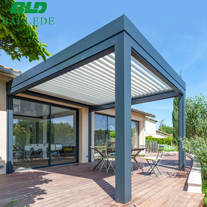 Pérgola Impermeable de Alta Resistencia con Motor, Techo de Láminas Automáticas con Sensor de Lluvia, Gazebo con Paneles de Láminas en 2 Lados - Product Image 6