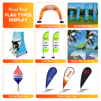 Drapeaux à lame en tissu de haute qualité à une face, promotionnels, pour festivals, avec logo personnalisé imprimé, publicité extérieure en fibre de verre