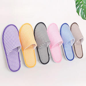 Chaussons d'hôtel jetables écologiques en tissu écossais, biodégradables, recyclables, lavables, doux, portables, articles de toilette pour Airbnb, complexe hôtelier <span class=keywords><strong>Lahoya</strong></span> - Product Image 1