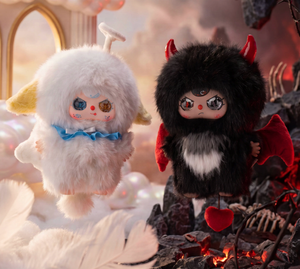 Figurine de collection Baby Three <span class=keywords><strong>Angel</strong></span> <span class=keywords><strong>Demon</strong></span> 400% Limited Furry Plush Blind Box Toy, Ornement de bureau, Vente en gros - Product Image 1