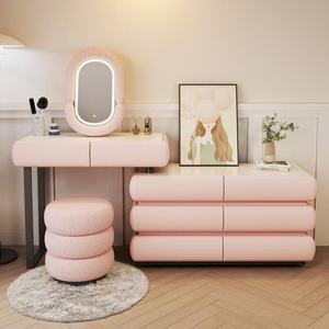 Modern Style <b>Bedroom</b> Furniture Led Light White Color Optional Storage Dresser Makeup Vanity <b>Dressing</b> <b>Table</b> With Led - Product Image 3