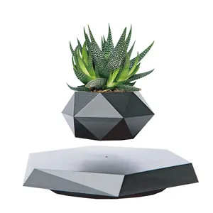 Pot de fleur en lévitation magnétique Pot de plante en lévitation pour plantes Bonsaï en lévitation Jardinière électrique Décoration plastique ABS