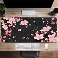Tapis de souris de jeu grand format avec impression couleur, tapis de bureau en caoutchouc par sublimation, épaisseur 3 mm, antidérapant, avec bords cousus durables
