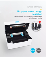 Printer label pengiriman kode batang termal 110mm printer label kode batang printer termal portabel USB pabrik