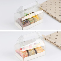 B840 clair pignon boulangerie coffrets cadeaux avec carton bonbons traiter fête pâtisserie traiter Dessert biscuits anniversaire vacances acétate boîte
